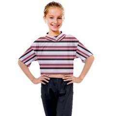 Stripey 5 Kids Mock Neck Tee