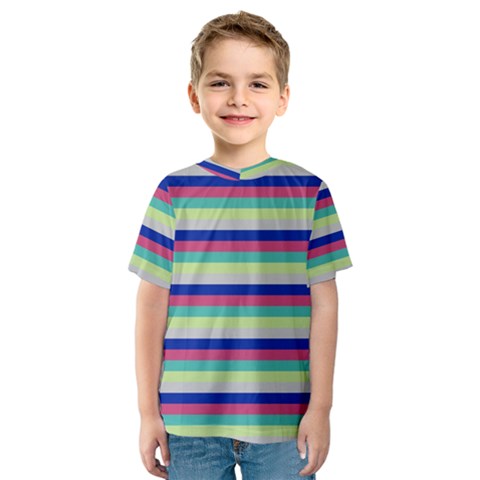 Stripey 6 Kids  Sport Mesh Tee by anthromahe