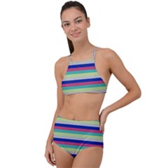 Stripey 6 High Waist Tankini Set by anthromahe