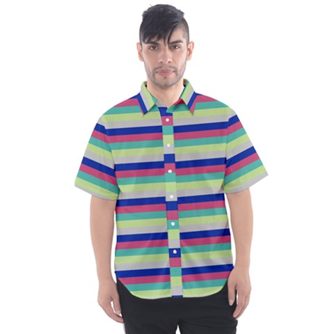 Stripey 6 Men s Short Sleeve Shirt by anthromahe