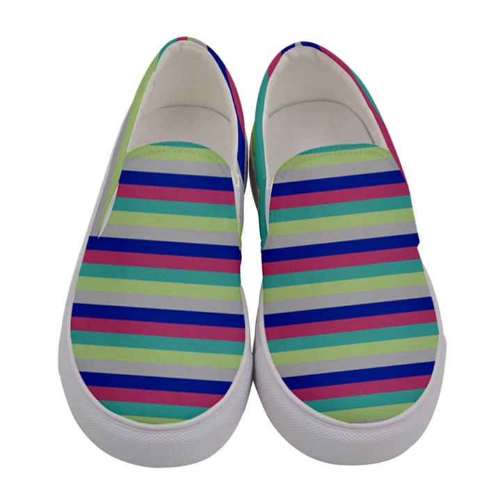 Stripey 6 Women s Canvas Slip Ons