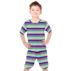 Stripey 6 Kids  Tee And Shorts Set by anthromahe