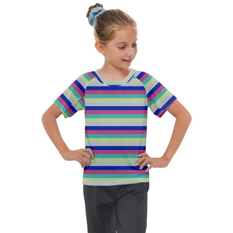 Stripey 6 Kids  Mesh Piece Tee by anthromahe