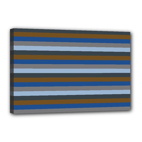 Stripey 7 Canvas 18  X 12  (stretched) by anthromahe