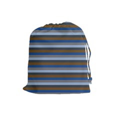 Stripey 7 Drawstring Pouch (large) by anthromahe