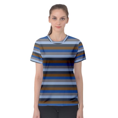 Stripey 7 Women s Sport Mesh Tee by anthromahe