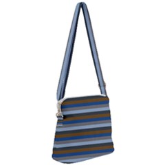 Stripey 7 Zipper Messenger Bag by anthromahe