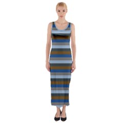 Stripey 7 Fitted Maxi Dress by anthromahe