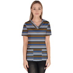 Stripey 7 Women s V-neck Scrub Top by anthromahe