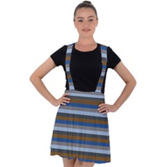 Stripey 7 Velvet Suspender Skater Skirt by anthromahe