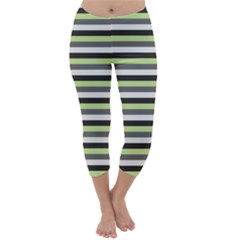 Stripey 8 Capri Winter Leggings  by anthromahe