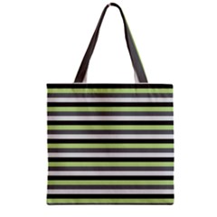 Stripey 8 Zipper Grocery Tote Bag by anthromahe