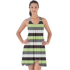 Stripey 8 Show Some Back Chiffon Dress by anthromahe