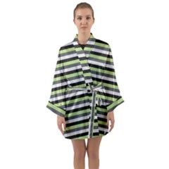 Stripey 8 Long Sleeve Satin Kimono by anthromahe