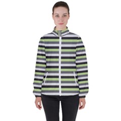 Stripey 8 Women s High Neck Windbreaker by anthromahe