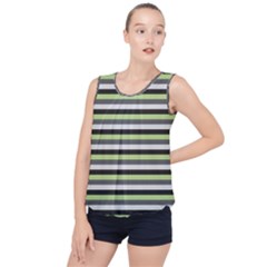 Stripey 8 Bubble Hem Chiffon Tank Top by anthromahe