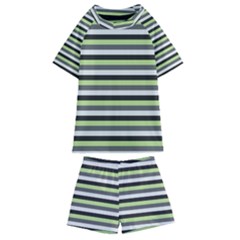 Stripey 8 Kids  Swim Tee And Shorts Set