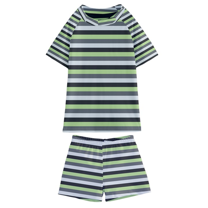 Stripey 8 Kids  Swim Tee and Shorts Set