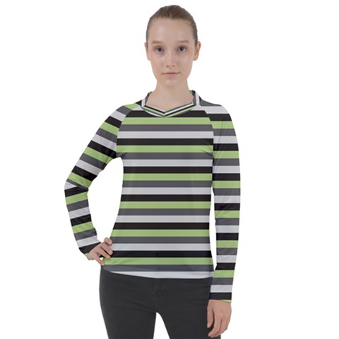 Stripey 8 Women s Pique Long Sleeve Tee by anthromahe