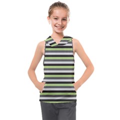 Stripey 8 Kids  Sleeveless Hoodie by anthromahe