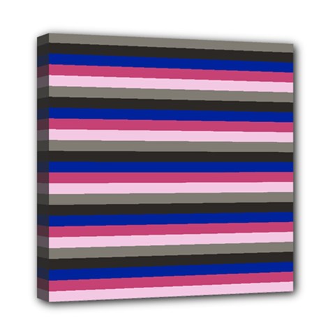 Stripey 9 Mini Canvas 8  X 8  (stretched) by anthromahe