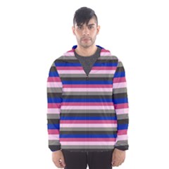 Stripey 9 Men s Hooded Windbreaker by anthromahe