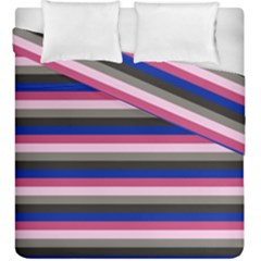 Stripey 9 Duvet Cover Double Side (king Size) by anthromahe