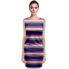 Stripey 9 Sleeveless Velvet Midi Dress by anthromahe