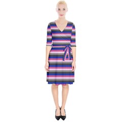 Stripey 9 Wrap Up Cocktail Dress by anthromahe