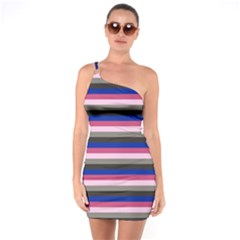 Stripey 9 One Soulder Bodycon Dress by anthromahe