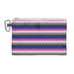 Stripey 9 Canvas Cosmetic Bag (large) by anthromahe