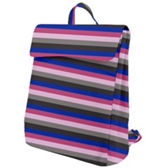 Stripey 9 Flap Top Backpack by anthromahe