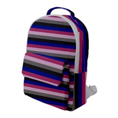 Stripey 9 Flap Pocket Backpack (large) by anthromahe