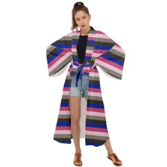 Stripey 9 Maxi Kimono by anthromahe