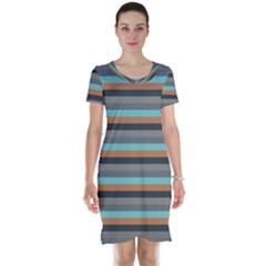 Stripey 10 Short Sleeve Nightdress by anthromahe