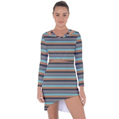 Stripey 10 Asymmetric Cut-out Shift Dress