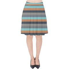 Stripey 10 Velvet High Waist Skirt by anthromahe