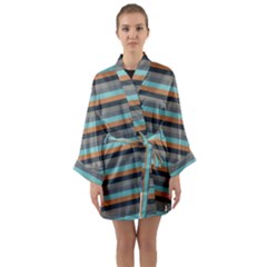 Stripey 10 Long Sleeve Satin Kimono by anthromahe