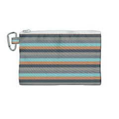 Stripey 10 Canvas Cosmetic Bag (medium) by anthromahe