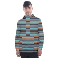 Stripey 10 Men s Front Pocket Pullover Windbreaker by anthromahe