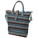 Stripey 10 Buckle Top Tote Bag View1