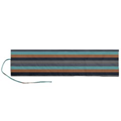 Stripey 10 Roll Up Canvas Pencil Holder (l) by anthromahe