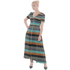 Stripey 10 Button Up Short Sleeve Maxi Dress