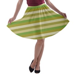 Stripey 11 A-line Skater Skirt by anthromahe