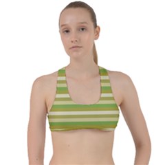 Stripey 11 Criss Cross Racerback Sports Bra by anthromahe