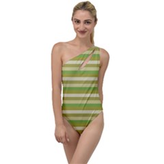 Stripey 11 To One Side Swimsuit by anthromahe