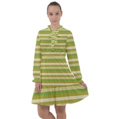 Stripey 11 All Frills Chiffon Dress