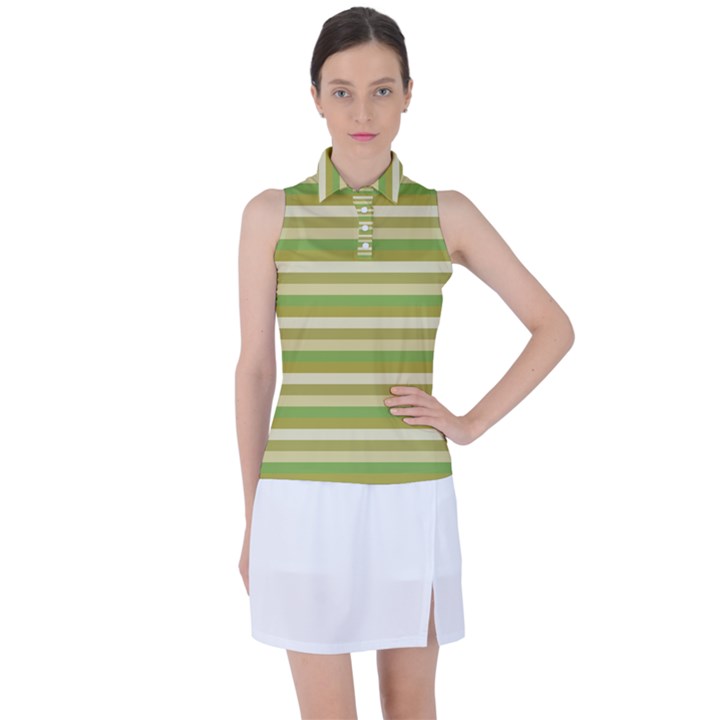 Stripey 11 Women s Sleeveless Polo Tee