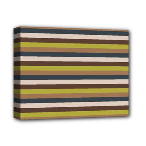 Stripey 12 Deluxe Canvas 14  X 11  (stretched) by anthromahe