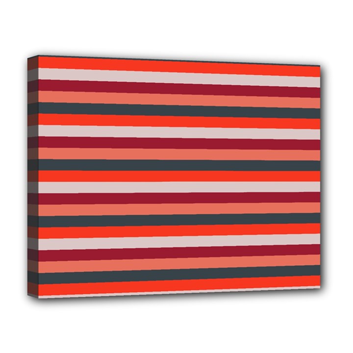 Stripey 13 Canvas 14  x 11  (Stretched)